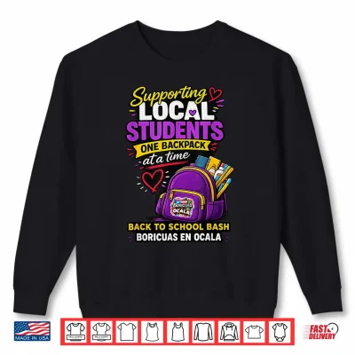 Sweatshirt Supporting Local Students One Book Bag At A Time Shirt
