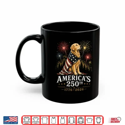 Mug Golden Retriever Americas 250th Anniversary 1776 2026 Shirt