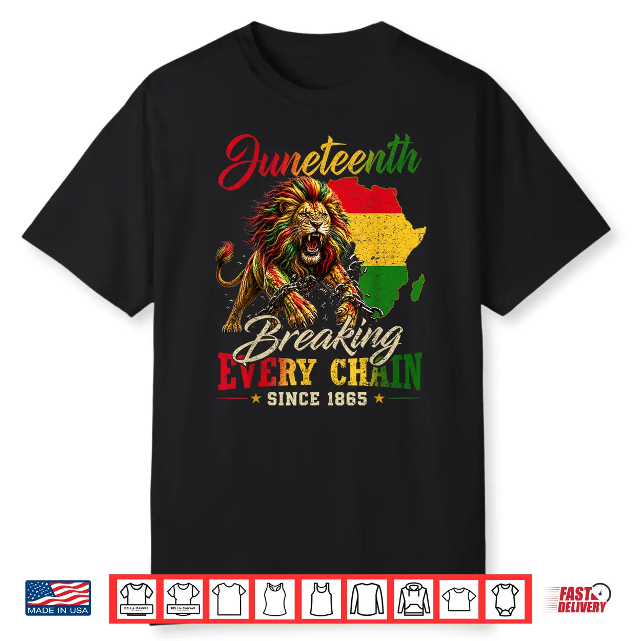 Juneteenth 1865 Lion Black African June 19Th Men Women Kids Shirt Juneteenth 1865 Lion Black African June 19Th Men Women Kids Shirt