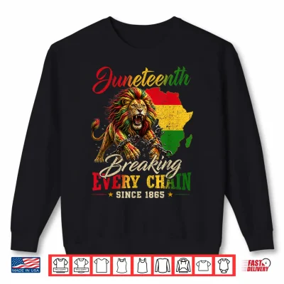 Juneteenth 1865 Lion Black African June 19Th Men Women Kids Shirt 2 Sweatshirt Juneteenth 1865 Lion Black African June 19th Men Women Kids Shirt