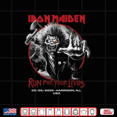 Design Iron Maiden Run for Your Lives Tour 2026 Harrisson Shirt