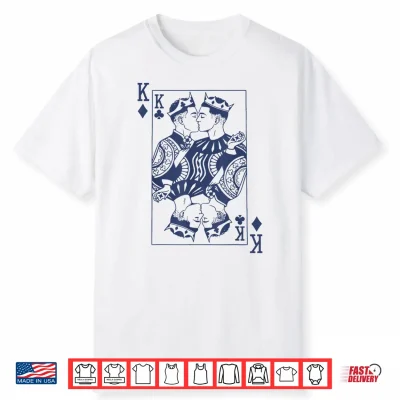 King Of Hearts Gay Couple Playing Cards Lgbtq Pride Month Shirt