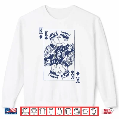 Sweatshirt King of Hearts Gay Couple Playing Cards LGBTQ Pride Month Shirt