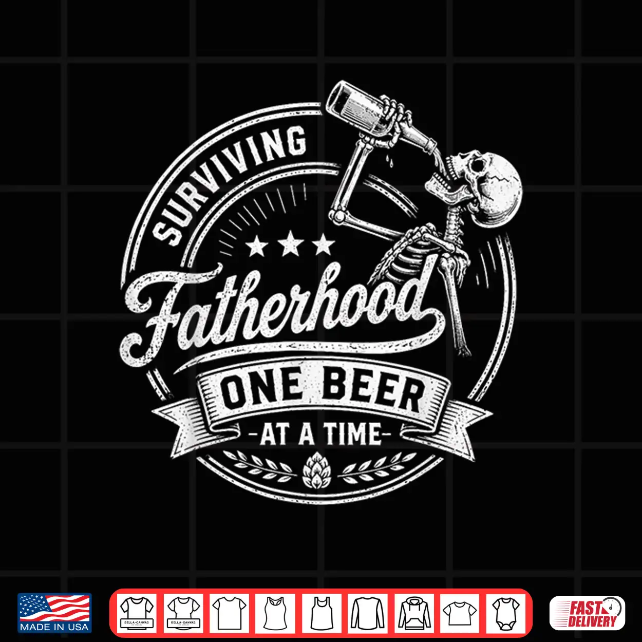 Surviving Fatherhood One Beer At A Time Fathers Day Shirt Surviving Fatherhood One Beer At A Time Fathers Day Shirt