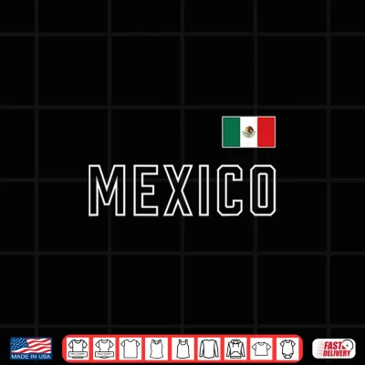 Design Vintage Mexico Flag Mexican Retro Mens Womens Kids Souvenir Shirt