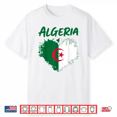 Algerian Flag Heritage Outfit Idea For Kids Algeria Themed Shirt