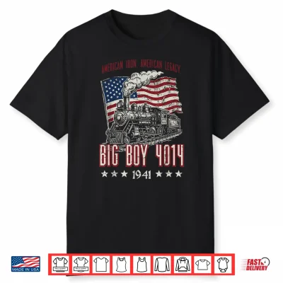 Big Boy 4014 American Steam Train Vintage Men Women Kids Shirt