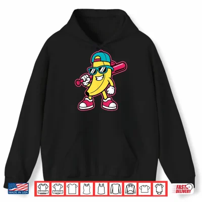 Hoodie Banana Funny Cartoon Kids Youth Boys Girls Shirt