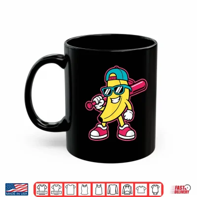 Mug Banana Funny Cartoon Kids Youth Boys Girls Shirt