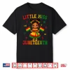 Cute Little Miss Juneteenth Black African Girl Kids Toddlers Shirt
