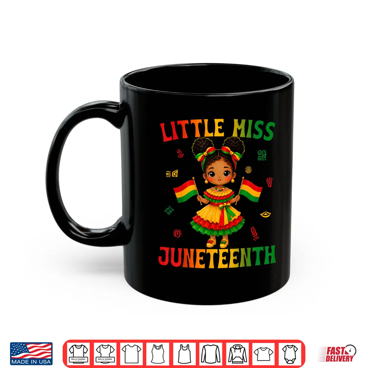 Cute Little Miss Juneteenth Black African Girl Kids Toddlers Shirt Cute Little Miss Juneteenth Black African Girl Kids Toddlers Shirt