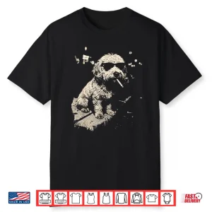 Funny Dog Smoking Goldendoodle Cigarette Cool Dog Design Shirt