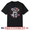 Patriotic Bow Sunglasses Highland Cow Fireworks Usa Flag Shirt