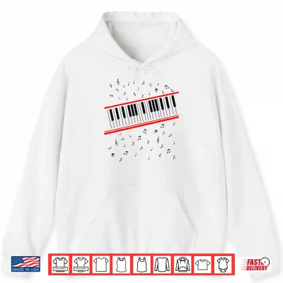 Hoodie Retro Beat It Piano Rhythm Music Keyboard Player Shirt