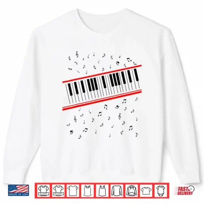 Sweatshirt Retro Beat It Piano Rhythm Music Keyboard Player Shirt