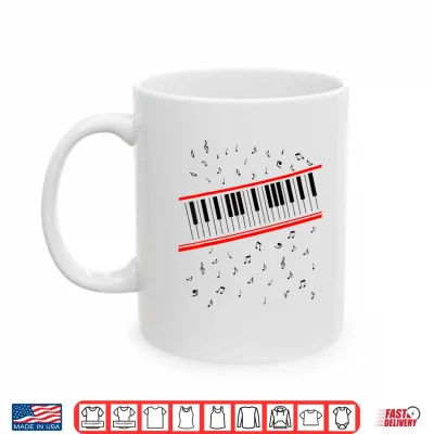 Mug Retro Beat It Piano Rhythm Music Keyboard Player Shirt