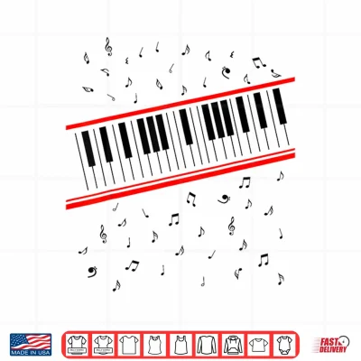 Design Retro Beat It Piano Rhythm Music Keyboard Player Shirt
