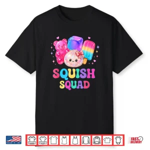 Squish Squad Kawaii Dumpling Rainbow Candy Aesthetic Bow Shirt