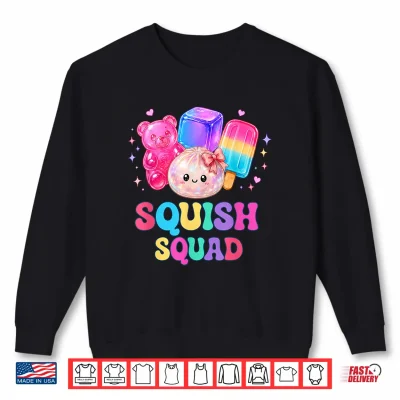Sweatshirt Squish Squad Kawaii Dumpling Rainbow Candy Aesthetic Bow Shirt