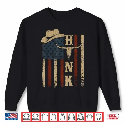 Vintage Hank Cowboy Usa Flag Gift For Men Women Kid Shirt 2 Sweatshirt Vintage Hank Cowboy USA Flag Gift for Men Women Kid Shirt