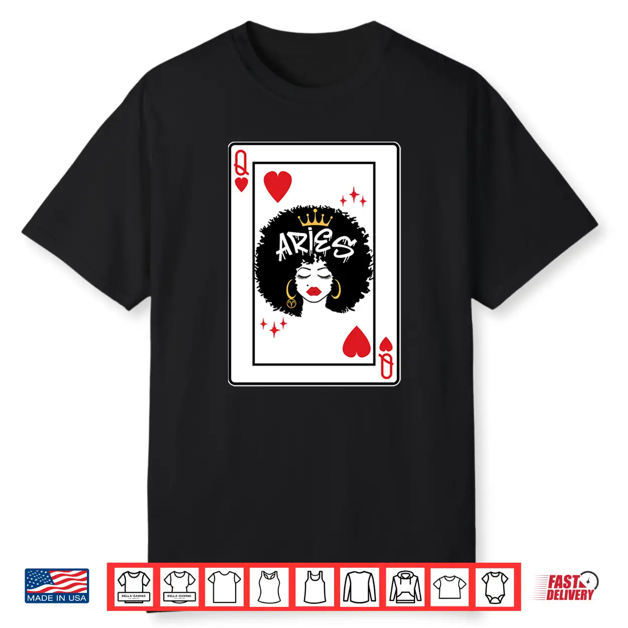 Aries Astrology Black Queen Hearts Blackjack Cards Poker Shirt Aries Astrology Black Queen Hearts Blackjack Cards Poker Shirt