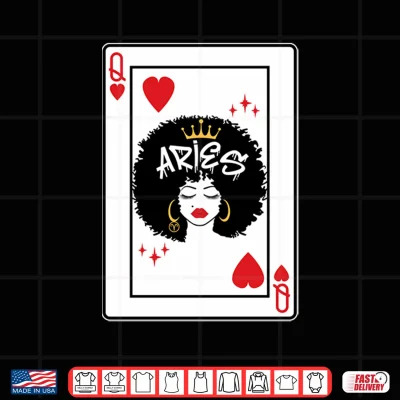 Aries Astrology Black Queen Hearts Blackjack Cards Poker Shirt 4 Design Aries Astrology Black Queen Hearts Blackjack Cards Poker Shirt