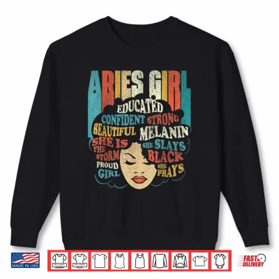 Sweatshirt Aries Girl Astrology Zodiac Sign Horoscope Astrologer Shirt