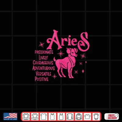 Design Aries Zodiac Sign Aries Zodiac Birthday Shirt
