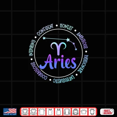 Design Aries Zodiac Sign Aries Horoscope Aries Birthday Shirt