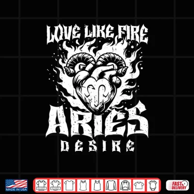 Design Aries Zodiac Star Sign Horoscope Fire Love Shirt