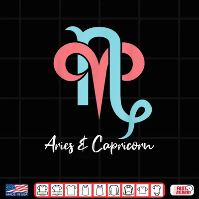 Design Aries and Capricorn Couple Zodiac Relationship Horoscope Shirt