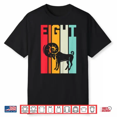Kids 8Th Birthday Aries Zodiac Retro Girl Boy 8 Years Old Shirt