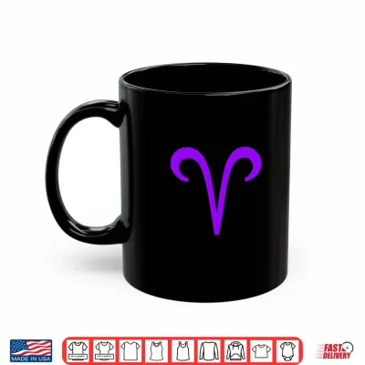 Mug Vintage Aries Birthday Sign Zodiac Symbol Purple Shirt