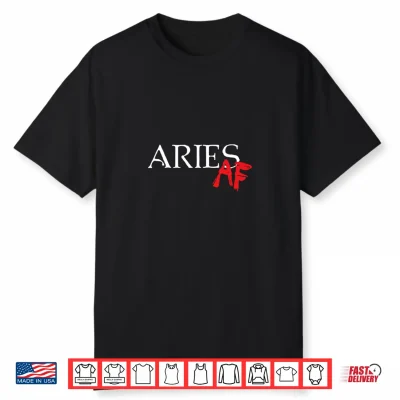 Aries Af Zodiac Star Sign Astrology Minimalist Shirt