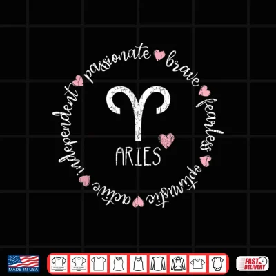 Design Aries Description Apparel Men Women Funny Zodiac Sign Gift Shirt