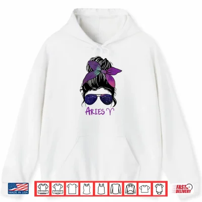 Hoodie Aries Girl Birthday Aries woman Zodiac Constellation Shirt