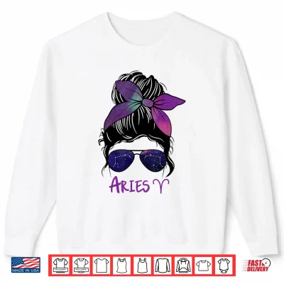 Sweatshirt Aries Girl Birthday Aries woman Zodiac Constellation Shirt