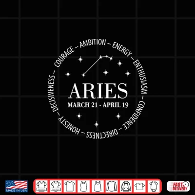 Design Aries Zodiac Astrology Horoscope Shirt