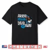 Womens Aries Girl Melanin Queen April Woman March Birthday Diva Shirt