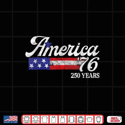 Design America 76 250 Years 1776 2026 Vintage 250th Anniversary USA Shirt 1