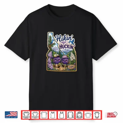 Idaho Hikin’ And Huckin’ Kawaii Huckleberry Adventure Design Shirt