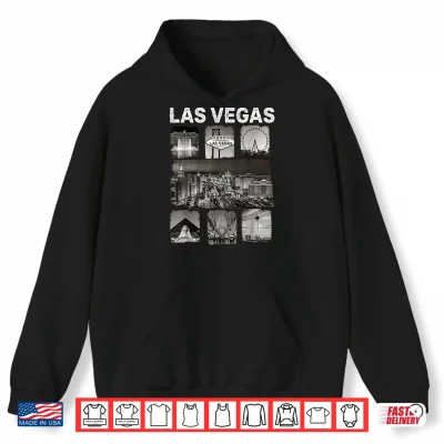 Hoodie Las Vegas Nevada Iconic Landmarks Collage Shirt 1