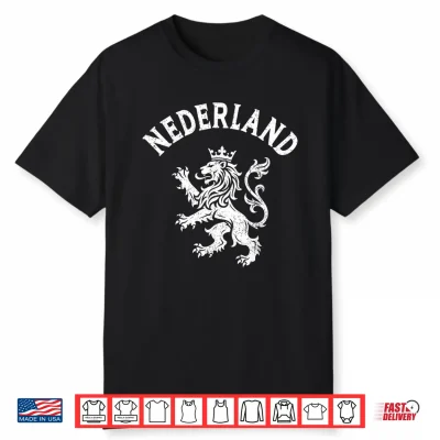 Nederland Netherlands Lion Dutch Holland Vintage Orange Shirt
