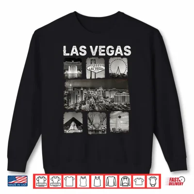 Sweatshirt Las Vegas Nevada Iconic Landmarks Collage Shirt 1
