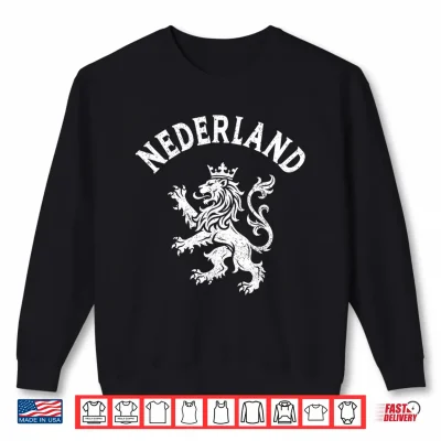 Sweatshirt Nederland Netherlands Lion Dutch Holland Vintage Orange Shirt 1