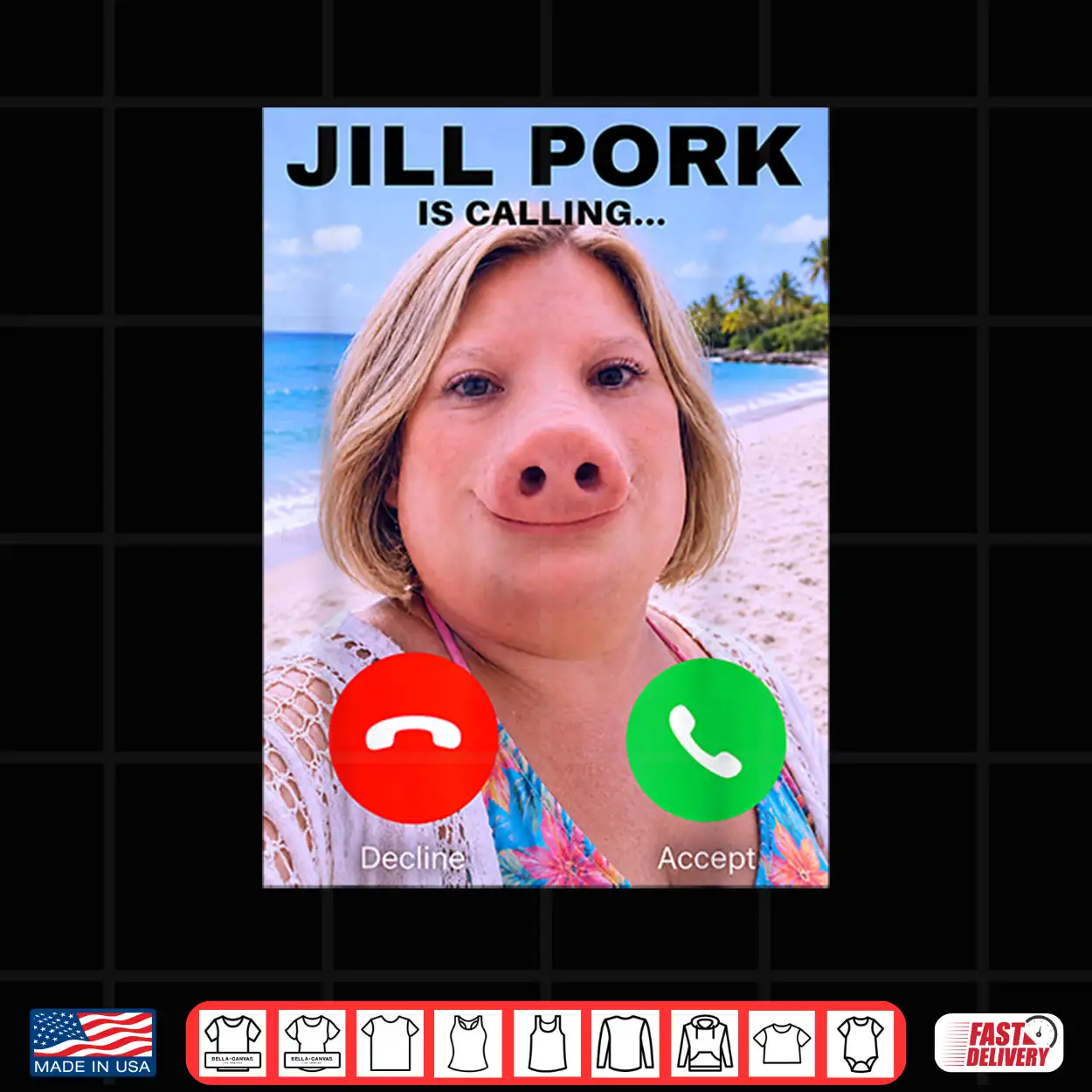 Jill Pork Funny Answer Call Phone Shirt Brainrot Shirt Jill Pork Funny Answer Call Phone Shirt Brainrot Shirt