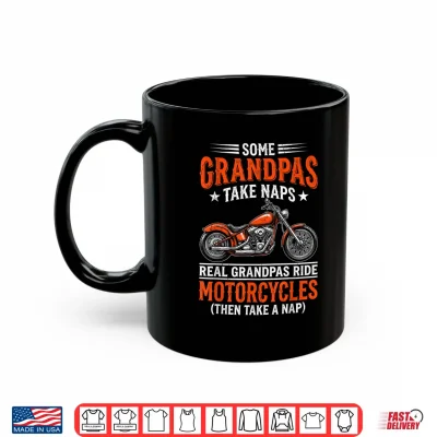 Mug Real Grandpas Ride Motorcycles Funny Cruiser Bike Shirt 1