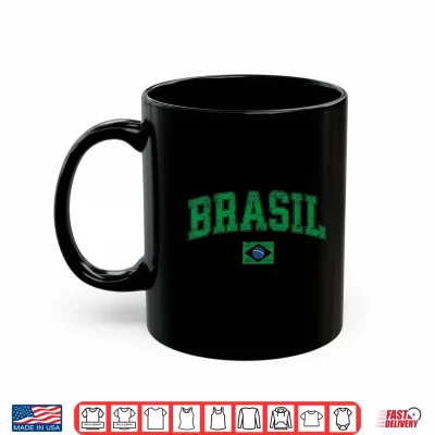 Mug Retro Vintage Brasil Women Men Kids Flag of Brazil Shirt 1