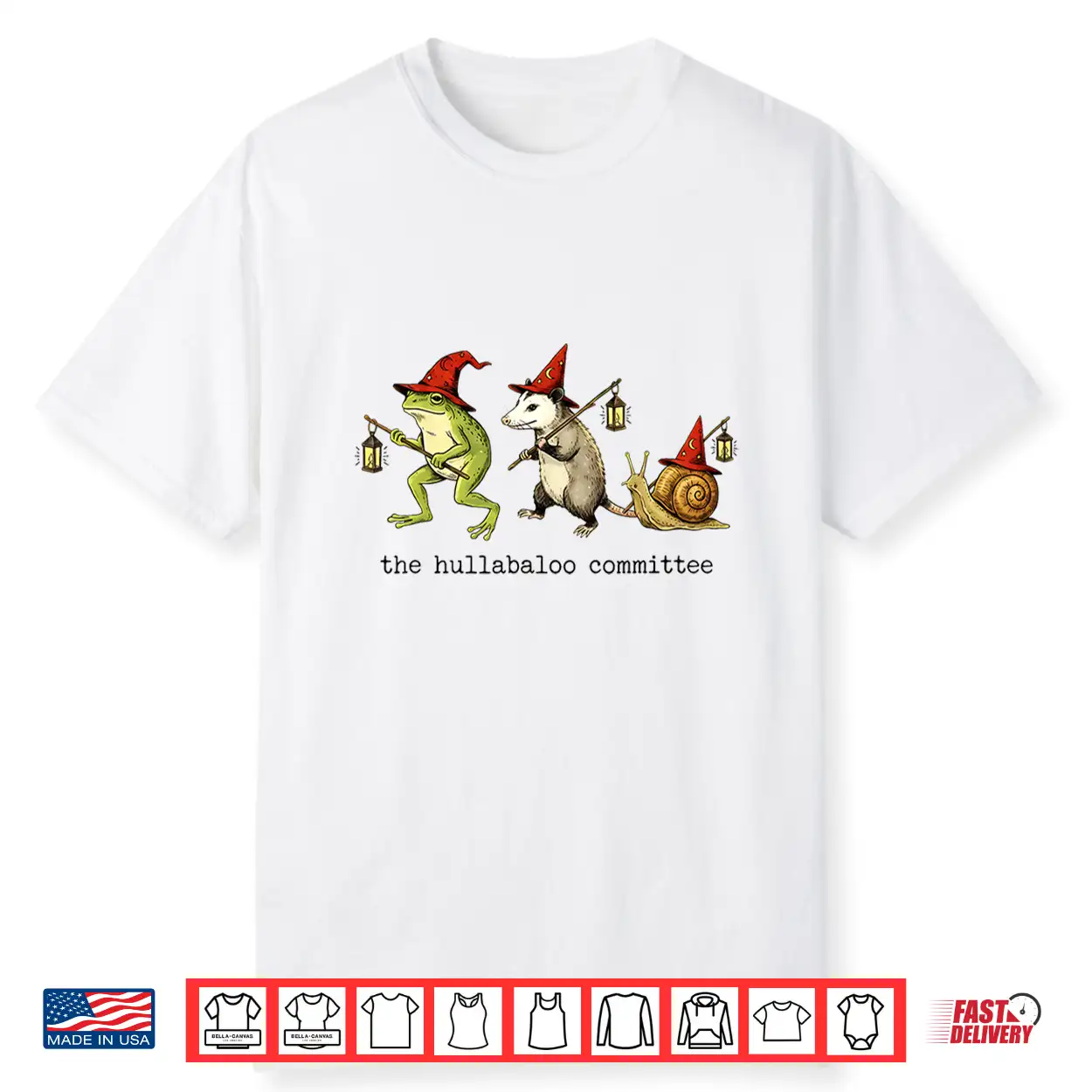 The Hullabaloo Committee Frog Opossum Snail Wizard Title Shirt The Hullabaloo Committee Frog Opossum Snail Wizard Title Shirt