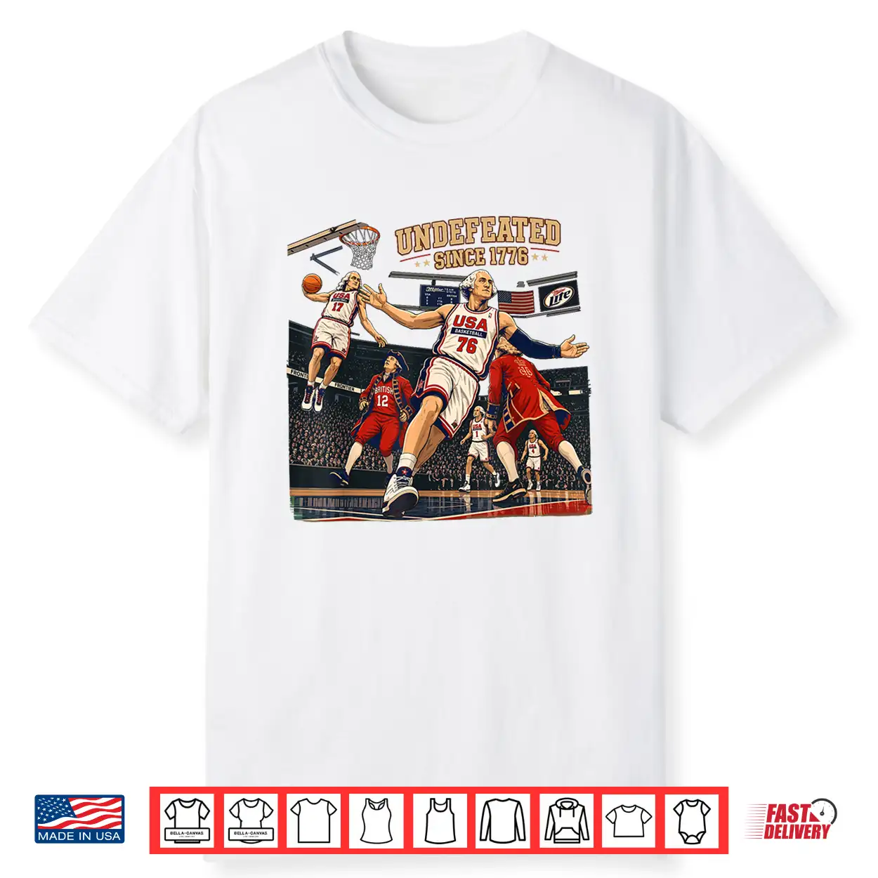 Undefeated Since 1776 Basketball Fouding Father 4Th Of July Shirt Undefeated Since 1776 Basketball Fouding Father 4Th Of July Shirt